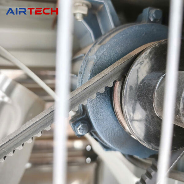 ATK-S-CUROA Quạt thông gió vuông truyền động gián tiếp khung tôn kẽm cánh INOX 430