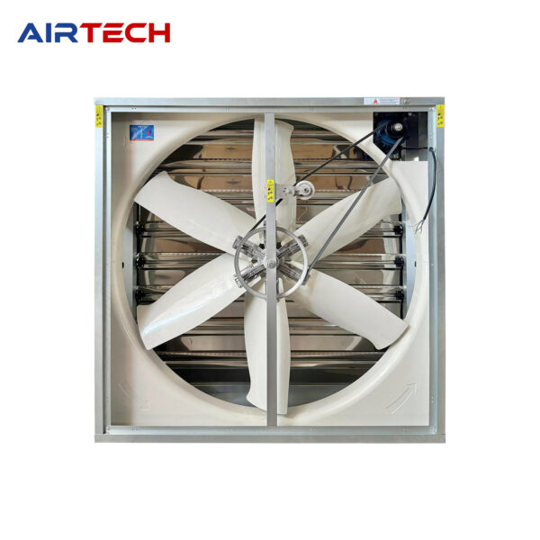 ATKS-S1380-COVER Quạt thông gió vuông trục đẩy 1380 khung tôn kẽm – Cánh INOX/POM