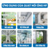 Quạt Nối Ống HF - Nhiều ứng dụng Quạt Thông Gió Nối Ống HF Series
