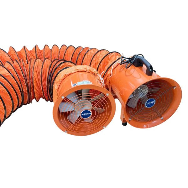 Quạt hút xách tay nối ống vải bạt Quạt Hút Xách Tay Công Nghiệp SHT