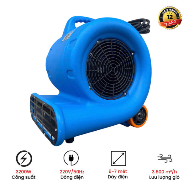 Quạt thổi sàn nóng CD-H04 3200W - mặt nghiêng Quạt Thổi Sàn Nóng CD-H04 3200W